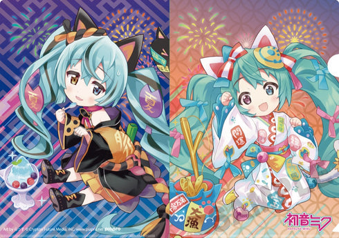 『初音ミク×招き猫』クリアファイル 2025 Art by らっす